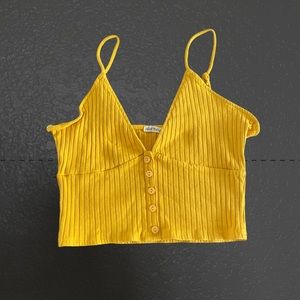 Heart Hips, yellow tank top, never worn, size medium